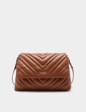 Borsa a spalla matelassé di Liu jo color pan di zenzero