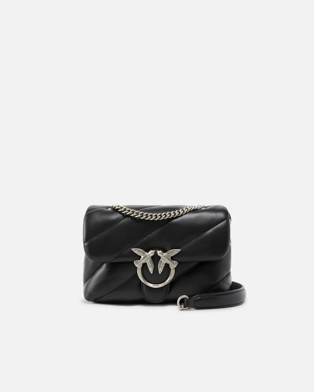 Mini Love Bag Puff in morbida nappa con maxi trapuntatura obliqua Mini Love Bag Puff in morbida nappa con maxi trapuntatura obliqua