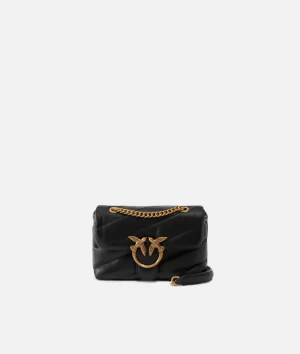 Borsa piccola a tracolla Baby Love Bag Puff in morbida nappa lavorata con maxi trapuntatura dal caratteristico pattern obliquo