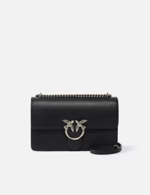 Borsa a tracolla media Love Bag in pelle liscia