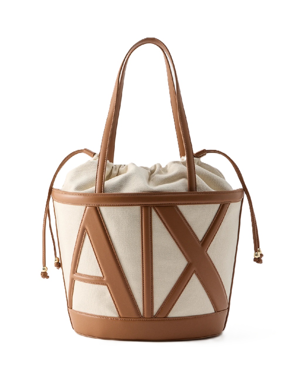 borsa a secchiello in canvas armani excange