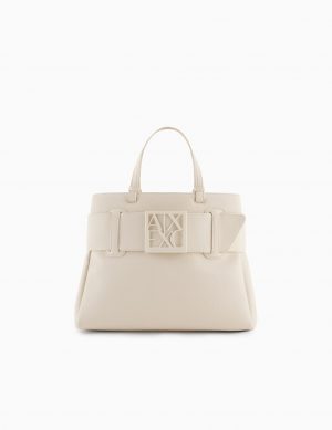 borsa a mano con maxi logo ax