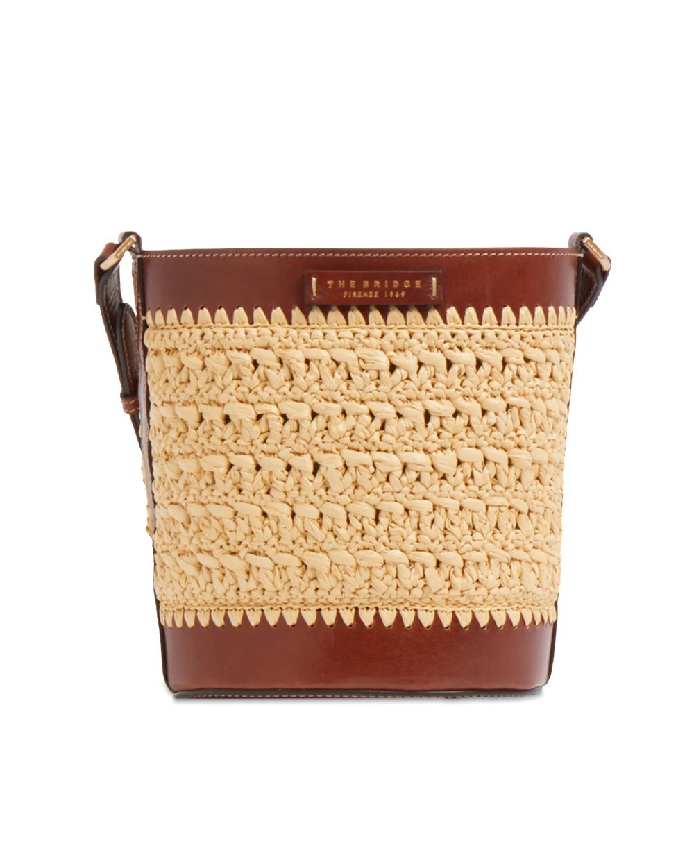 secchiello The Bridge in pelle e paglia di Vienna