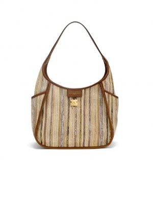 borsa nannini siria in tessuto rafia