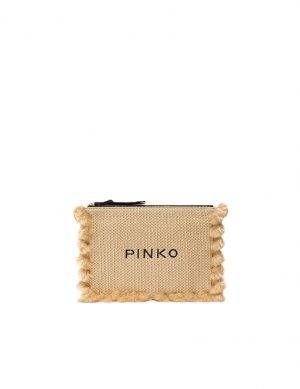 bustina piccola in rafia pinko