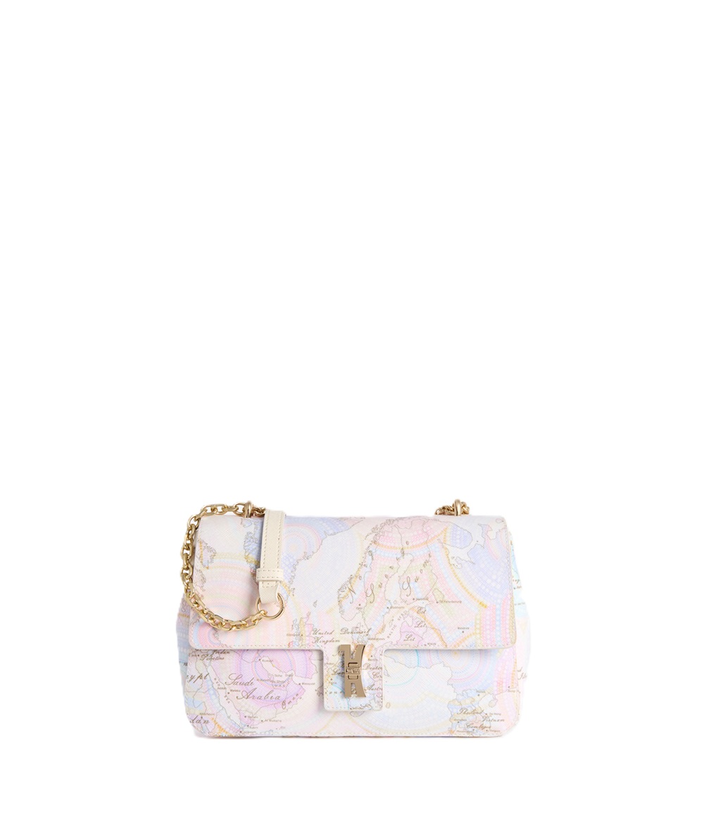 borsa a tracolla bay lock stampa geo dots